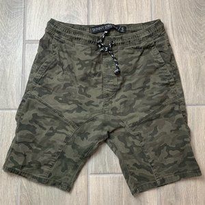 Factorie Camouflage Cargo Shorts Mens Size Small Skinny Stretch Waist